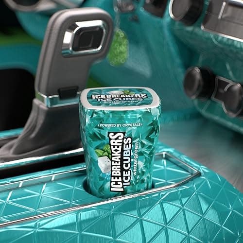 ICE BREAKERS Ice Cubes Wintergreen Flavored Sugar Free Chewing Gum Bottles, 3.24 oz (6 Count, 40 Pieces) thumbnail 5