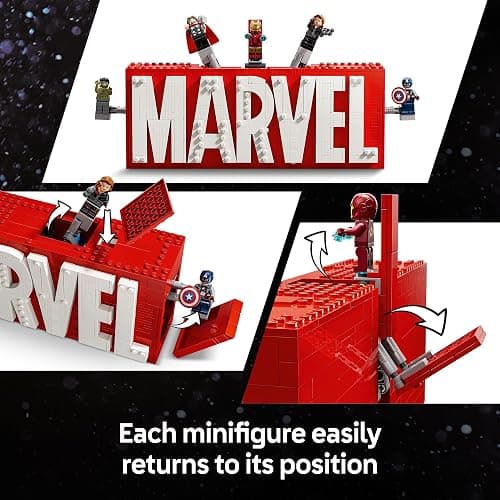 LEGO Marvel: Marvel Logo & Minifigures Building Toy - Marvel Collectible Set for Kids, Boys and Girls, Ages 12+ - Model Kit with 5 Minifigures - Gift Idea for Birthday - 76313 thumbnail 5