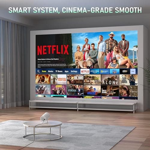 [Netflix Officially & Electric Focus] Projector with WiFi and Bluetooth, XuanPad Full HD 1080P Portable Projector, 210° Rotatable Stand, Auto Keystone, Dust Removal and Heat Dissipation Design - A--Electric Focus Projector thumbnail 3