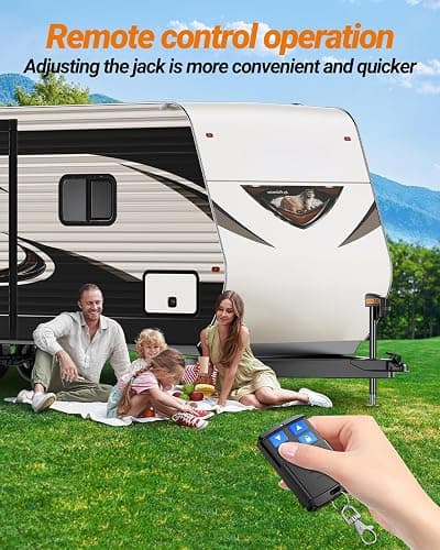 SEALIGHT 7500LB Electric Trailer Jack with Remote Control,Range up to 30 Meters，Electric Tongue Jack, 9.84“-33.85“ Lift, Power Jack for A-Frame, Utility and RV Trailer,12V DC and LED Light thumbnail 5