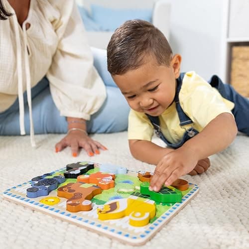 Melissa & Doug Pets Wooden Chunky Puzzle (8 pcs), Educational Screen Free Activity for Toddler, Preschoolers and Kids Ages 2+ thumbnail 2