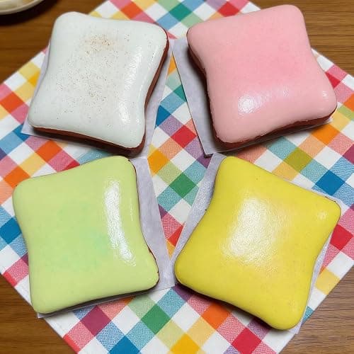 Butter Squishy Bread Viral Slow Rising Squishy - Flexible, Slow Rebound, Squeezy Butter Squishys with 100% Odorless, Non-Sticky, Improve Focus, Easing Tension During Study,Work,Or Relaxation (4 Mix) - Image 1