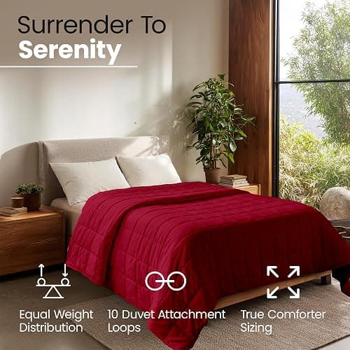 HomeSmart King Size Weighted Blanket 50 lbs - The Heaviest Weighted Blanket | Fits King and California King Beds, Ultra Soft Fabric, Evenly Distributed Weight, Machine Washable, Very Heavy Blanket thumbnail 4