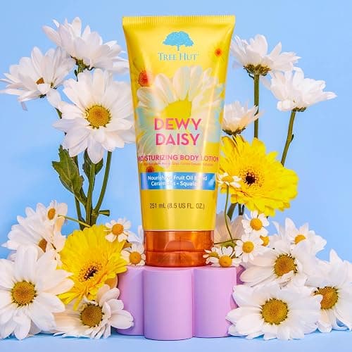 Tree Hut Dewy Daisy Moisturizing Body Lotion, 8.5 Fl Oz | Ceramide and Squalene Formula Helps Protect Skin, Long-lasting Hydration Leaves Skin Feeling Soft & Moisturized, Vegan thumbnail 3