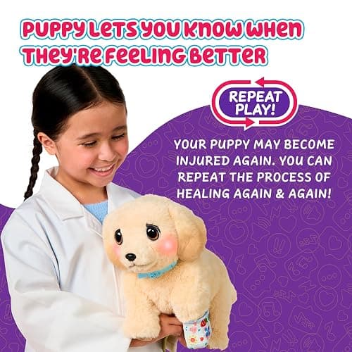 Little Live Pets Ouchies Cooper The Retriever Puppy, 50+ Sounds, Limping to Walking Puppy Toy with Vet Carrier, Interactive Toy Dog for Kids Ages 5+ thumbnail 7