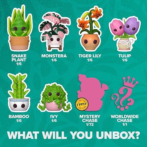 Funko Pop! Mystery: Flora Plants Series Blind Box - Surprise Vinyl Figure | 1 Figure Per Blind Box, Kawaii Houseplant Figurine - Monstera, Snake Plant or Others - Cute Plant Decor Gift thumbnail 3