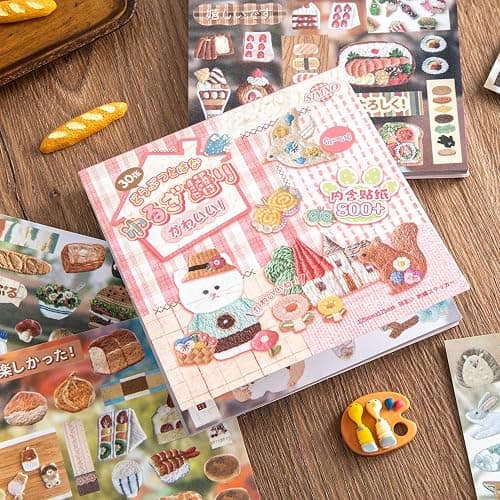 Girl's Japanese Retro Sticker Book, Animal and Plant Theme - 800+ Cute Old Showa Style Embroidered Stickers, for DIY Scrapbooking Journaling Handbook Decoration thumbnail 2