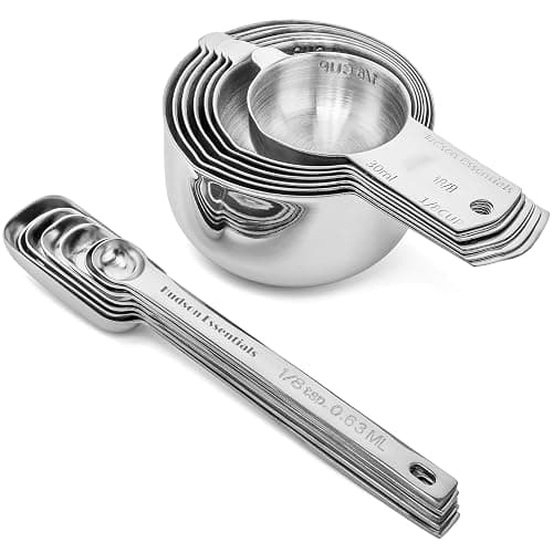 Hudson Essentials Stainless Steel Measuring Cups and Spoons Set (14 Piece Set) thumbnail 5