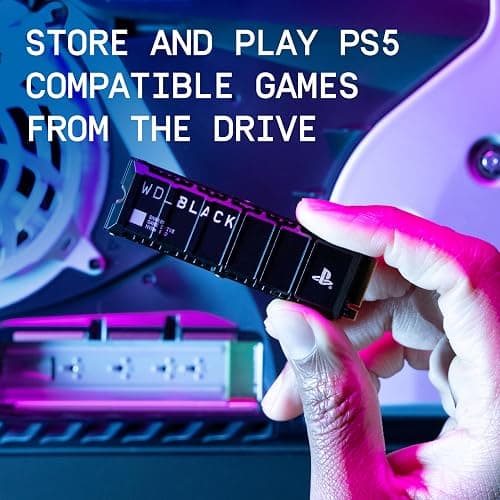 WD_Black 8TB SN850P NVMe M.2 SSD Officially Licensed Storage Expansion for PS5 Consoles, up to 7200MB/s, with heatsink - WDBBYV0080BNC-WRSN thumbnail 6