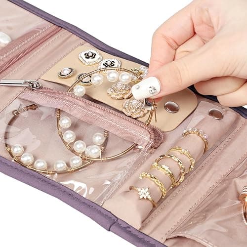 foldable travel jewelry organizer thumbnail 4