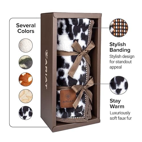 ARIAT Snuggle Blanket, 50" x 60" | Lightweight Comfy Soft Cozy Warm Fluffy Throw Blanket in Beautiful Gift Box thumbnail 5
