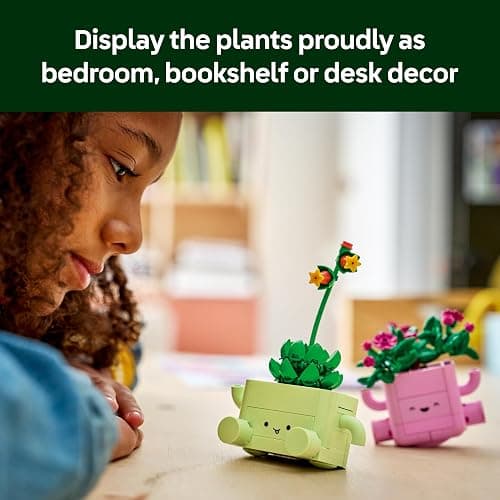 LEGO Botanicals Rocking Plants - Artificial Flowers Set - incl. 2 Faux Plants & 2 Pastel Coloured Pots for Bedroom Decor - DIY Gift Idea for 9+ Year Old Girls & Adults - 11506 thumbnail 7