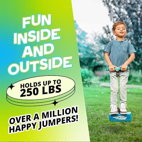 Flybar My First Foam Pogo Jumper for Kids Fun and Safe Pogo Stick for Toddlers, Durable Foam and Bungee Jumper for Ages 3 and up, Supports up to 250lbs thumbnail 5