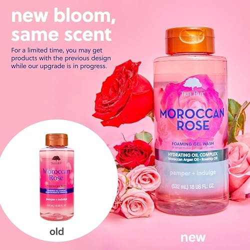 Tree Hut Moroccan Rose Nourishing & Moisturizing Foaming Gel Wash, 18 oz., Hydrating thumbnail 4