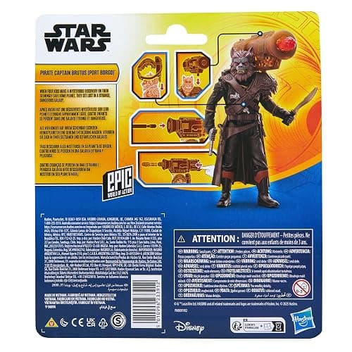 STAR WARS Epic World of Action Pirate Captain Brutus (Port Borgo) 4-Inch Deluxe Action Figure & 5 Accessories, Toys for Boys & Girls Ages 4+ thumbnail 9