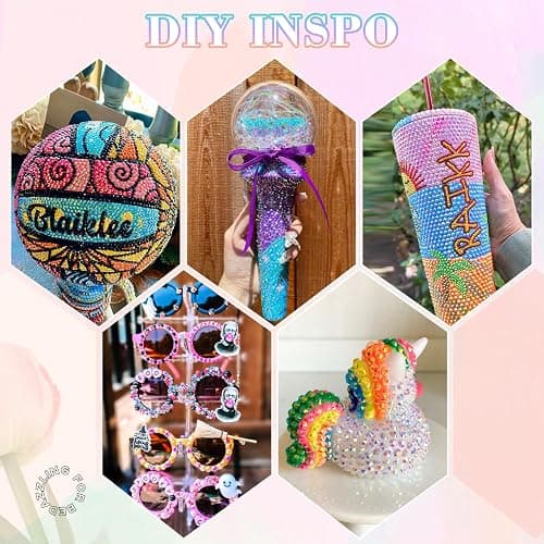 BELLEBOOST 50000Pcs 40 Colors Jelly Rhinestones Bedazzling kit, 3mm Multicolor Resin Flatback Gems for Diamond Art, Bedazzler Kit with 3Pcs 10ml B7000 Jewelry Glue for Crafting Book Shoes Nail Art thumbnail 5