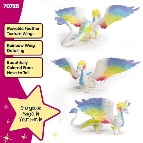 schleich BAYALA — Rainbow Dragon with Large, 13" Wingspan and Movable Parts, Colorful Toy Dragon Collectible Figurine, Fantasy Toys for Girls and Boys Ages 5+ thumbnail 6