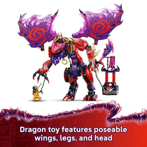LEGO NINJAGO Thunderfang Dragon of Chaos Building Toy for Kids Ages 8+ - Dragon Rising Playset with 6 Minifigures and Poseable Figure - Birthday Gift Idea for Boys and Girls - 71832 thumbnail 3