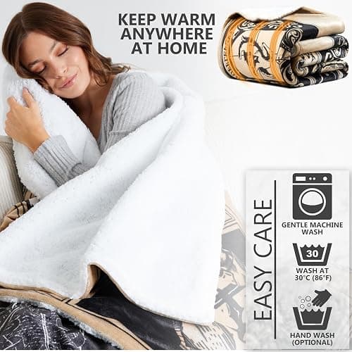 Get Trend Harry Potter Gifts Heated Blanket Electric, Queen Size Luxurious Fleece Weighted Blanket, Fast Heating with 9 Heat Settings Auto Shut-Off, 90x90in (Multi Harry Potter, Queen US) thumbnail 4