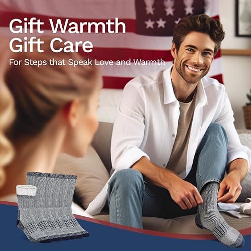 Buttons & Pleats Premium Merino Wool Hiking Socks Outdoor Trail Crew Socks thumbnail 2
