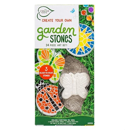 Creative Roots Paint Your Own Butterfly, Ladybug & Sun Stepping Stone by Horizon Group USA, 1 box of 3 count thumbnail 4