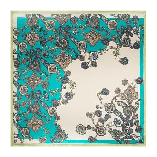 RIIQIICHY Head Scarf for Women Like Silk Scarf Hair Scarf Printed Square Scarf Bandanas for Women 35 Inches thumbnail 7