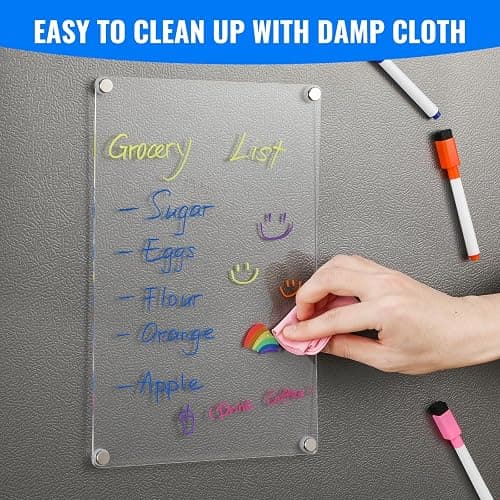 2 Pack 12''*8'' Acrylic Magnetic Whiteboard for Fridge thumbnail 6