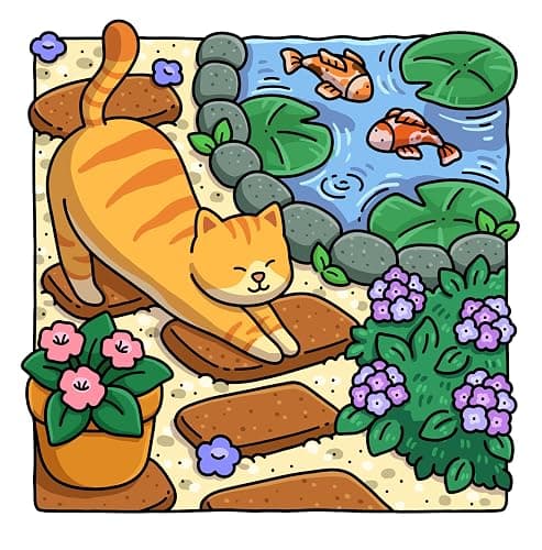 Cat Moments: Meow Life Coloring Book for Adults and Teens (Cat & Dog Coloring Book) thumbnail 5