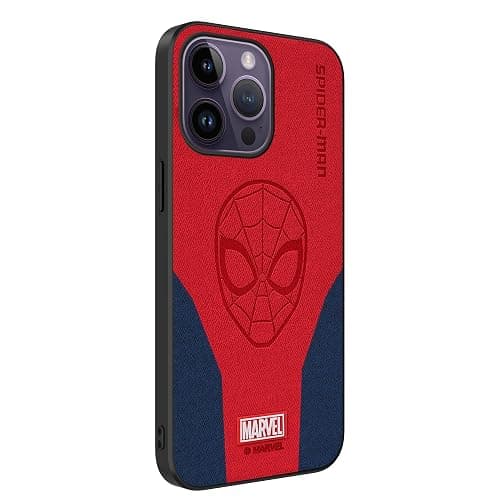 IRON SPIDER Case for iPhone 15 with Superhero Character Compatible iPhone 15 Leather Case RED+Blue (Spider) thumbnail 7