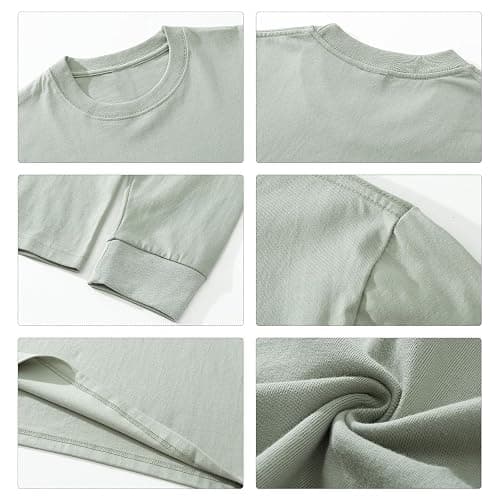 SnowElve Oversized T-Shirts for Women Men's Long Sleeve Vintage Tshirts Acid Wash Baggy T Shirts Loose Fit Sweatshirt thumbnail 5