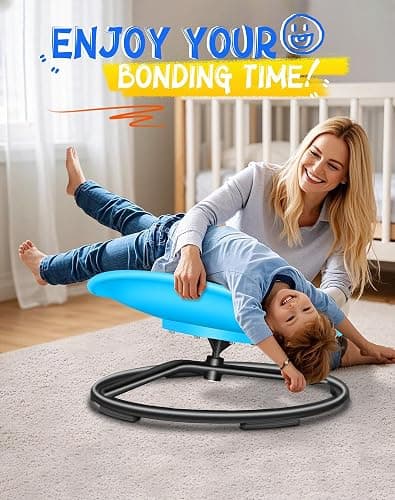 FERUERW Spinning Chair for Autistic Kids, Sensory Swivel Chair, 220LBS Weight Capacity, Sensory Toy for Children with ADHD/Autism, Training Body Coordination, 3+ Years (Blue) thumbnail 5