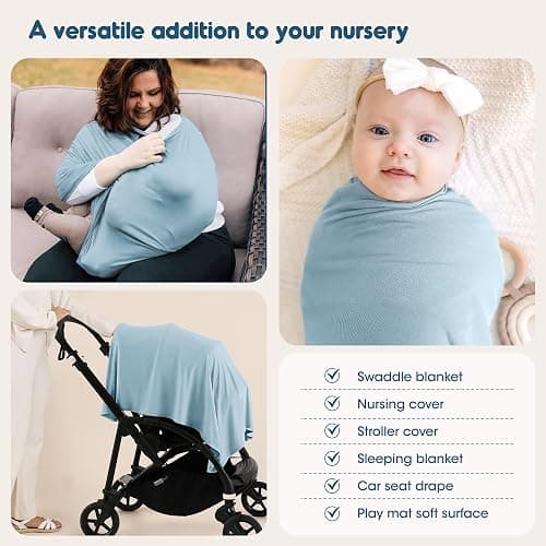 GRSSDER 3 Pack Newborn Swaddle Blanket, Ultra Soft Stretchy Jersey Knit Extra Large Size 33 x 44 Receiving Blankets for Easy Swaddling Baby Snug and Cozy, Comfortable and Lightweight for All Seasons thumbnail 7