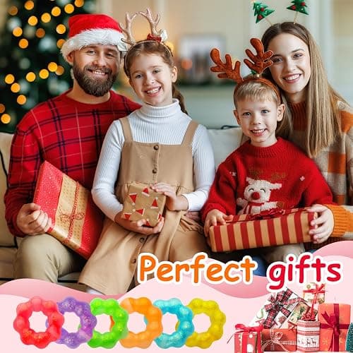4-Pack Squishy Toys, Wearable Bracelet Stress Balls Fidget Toys, Soft Donut Stress Relief Sensory Toy for Kids Adults, Squeeze Balls Stress Toys for Party Favors Goodie Bags Stuffers thumbnail 2