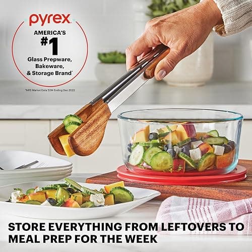 Pyrex Simply Store (12-Pack) Glass Food Storage Containers Set, (1, 2, & 3 Cup) Meal Prep Containers With BPA-Free Lids, Dishwasher & Microwave Safe thumbnail 5