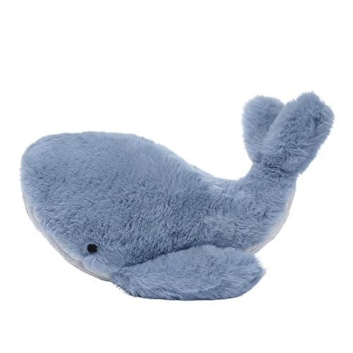 Lambs & Ivy Bubbles & Squirt Soft Plush Blue Whale Stuffed Animal Toy | 10 Inch, Ultra-Soft Plushie with Textured Ribbed Velour Underbelly, All Ages, Machine Washable thumbnail 4