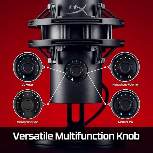 HyperX QuadCast 2 S – USB Microphone, with RGB Lighting, Streaming and Podcasting, with On-Board Controls, LED Lighting, Removable Shock Mount, PC, Mac, USB-C - Black thumbnail 7