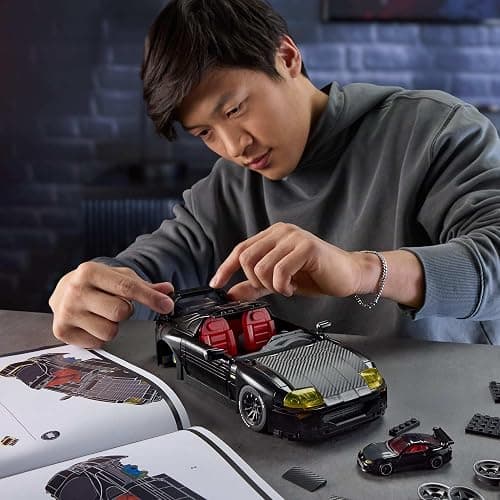 Mattel Brick Shop Hot Wheels '94 Toyota Supra MKIV Set de construcción | 824 piezas, detalles realistas, pegatinas, coche metálico a escala 1:64, coleccionistas adultos y niños 10+, JKG40 thumbnail 2
