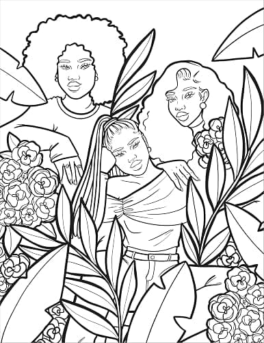Coloring with Coco: Sisterhood in Solidarity: Relaxing Bold and Easy Coloring Book for Adults and Teens thumbnail 5