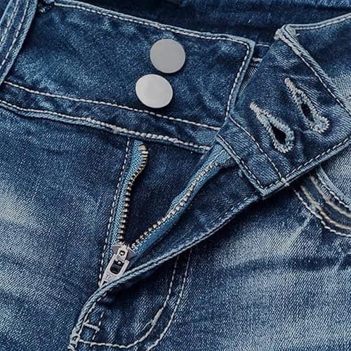 Straight Leg Jeans for Women Stretch Mid Rise Bootcut Denim Pants Lightweight Casual Vintage Wash Jeans with Pockets thumbnail 7
