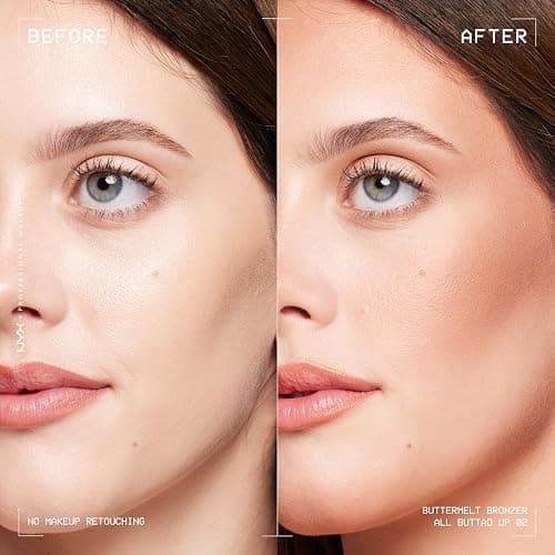 NYX PROFESSIONAL MAKEUP Buttermelt Bronzer, Powder Bronzer, 12 HR Wear, Fade Resistant & Transfer Resistant, Infused with Shea Butter - ALL BUTTA'D UP thumbnail 2