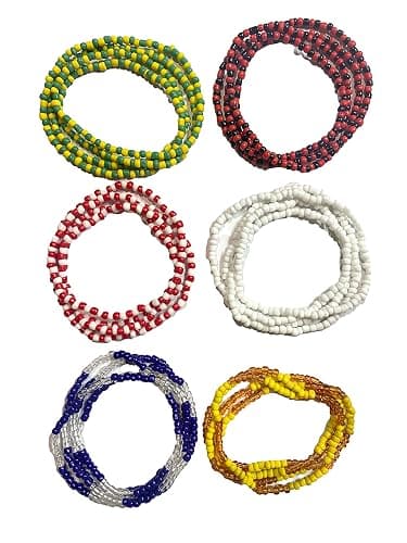 Collares De Santeria Orisha Collares Set 6 6 Collares de Santeria, Obatala, Shango, Elegua, Oshun, Yemaya, Orula Ifa Santeria - Image 1