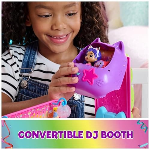 DreamWorks GABBY'S Dollhouse Celebration Party Bus, Transforming Playset with Gabby & DJ Catnip Toy Figures & Dollhouse Accessories, Kids Toys for Ages 3 and Up thumbnail 7
