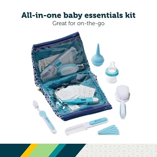 Safety 1st Deluxe Baby Healthcare and Grooming Kit, Arctic Blue, Newborn Baby Essentials, One Size, 25 Pieces thumbnail 2