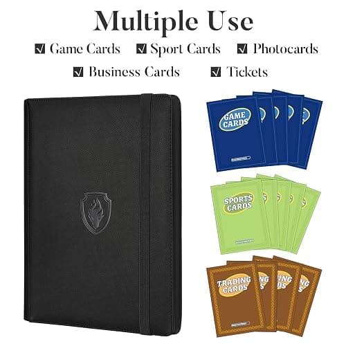 Premium Card Binder with 9 Pockets, Sturdy Fabmaker Trading Card Albums for 360 Cards, Brown PU Cover Album Holders for YuGiOh, MTG, TCG, Sports Cards thumbnail 7