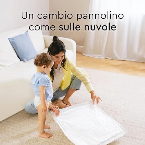 Teli cambio LILLYDOO – 60 x 60 cm, confezione da 50 pezzi (5x10 pezzi), super morbidi, senza profumi e lozioni, ideali per pelli sensibili, dermatologicamente testati thumbnail 3