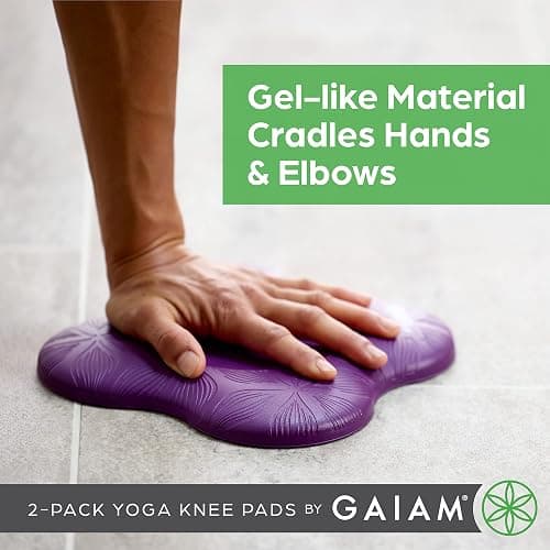 Gaiam Yoga Knee Pads (Set of 2) - Yoga Props and Accessories for Women/Men Cushions Knees and Elbows for Fitness, Travel, Meditation, Kneeling, Balance, Floor, Pilates thumbnail 3