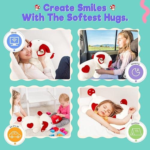 Onsoyours Original Weighted Mushroom Cow Stuffed Animals, 4.0 lbs Weighted Plush for Stress Relief - 20" Large Soft Cow Pillow Gifts for Kids & Adults thumbnail 7
