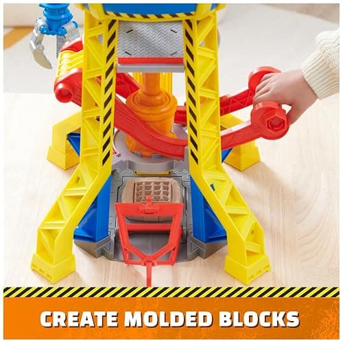 Rubble & Crew, Bark Yard Crane Tower Playset with Action Figure, Toy Bulldozer & Kinetic Build-It Play Sand, PAW Patrol Kids Toys for Boys & Girls 3+ thumbnail 4
