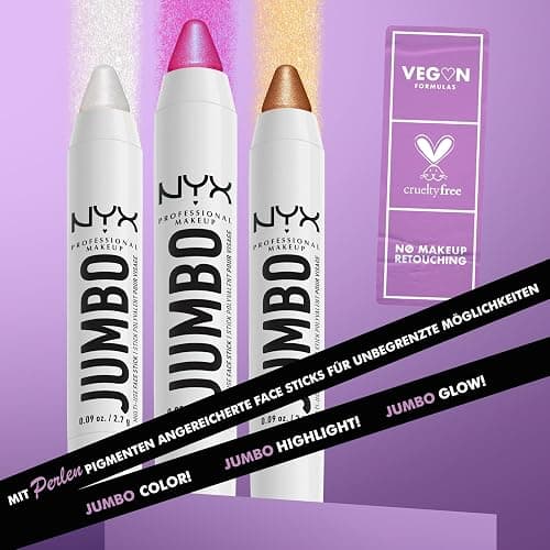 NYX Professional Makeup Schimmernder Highlighter Stift für das Gesicht, Für individuelle Looks, Intensive Farbe, Highlighter Pen mit pflegenden Ölen, Jumbo Highlighting Stick, Farbe: Vanilla Ice Cream thumbnail 2