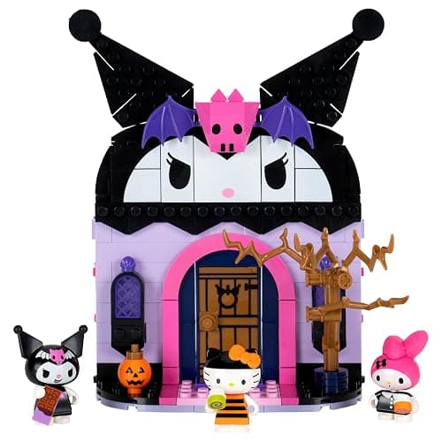 BLDR Hello Kitty and Friends Kuromi’s Haunted House Building Set - Hello Kitty, Kuromi, & My Melody Minifigures - Gift for Kids and Sanrio Fans Ages 8+, 0131 thumbnail 6